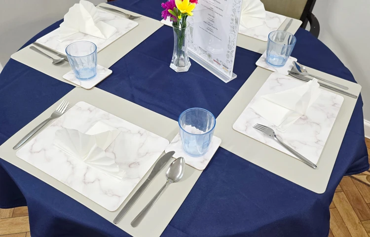 A Beautifully Set Dining Table At Downing House
