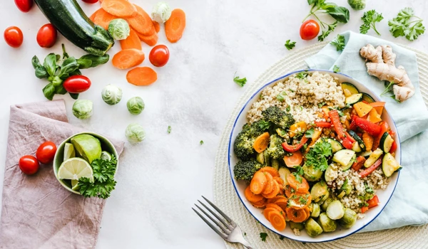 Healthy Plate Of Vegetable Couscous