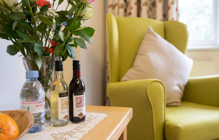Line green chair and table at Lee House Wimbledon