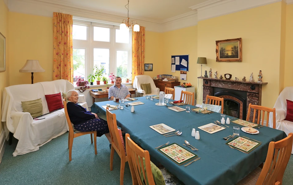 Communal dining room at Abbeyfield House, Cowes PO31 8HA