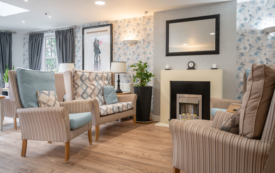 The lounge area with ample seating for residents