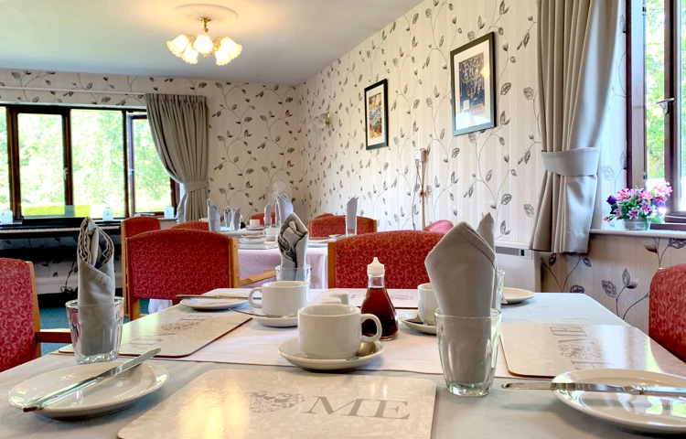 Enjoy delicious homemade meals in the dining room