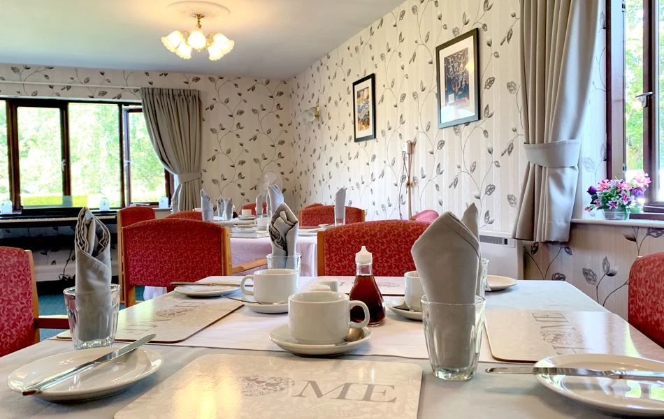 Enjoy delicious homemade meals in the dining room