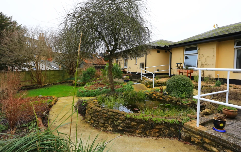 The garden of Abbeyfield House, Beaminster DT8 3EQ