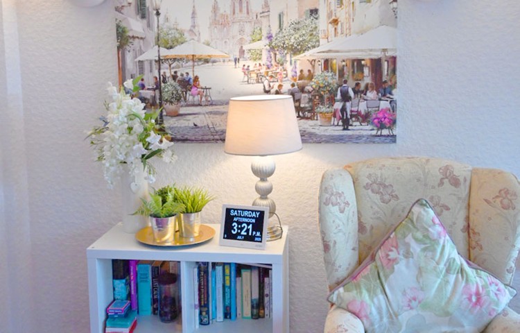 Armchair, Bookcase And Painting In Abbeyfield House, Settle BD24 9RB