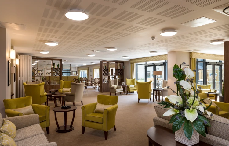 Communal lounge for residents and their families to use