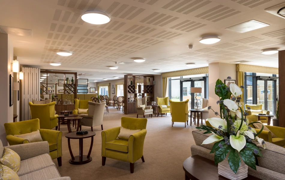 Communal lounge for residents and their families to use