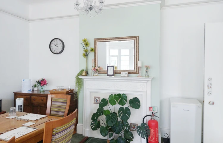 Fireplace In The Dining Room