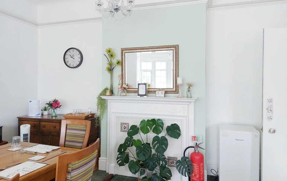 Fireplace In The Dining Room