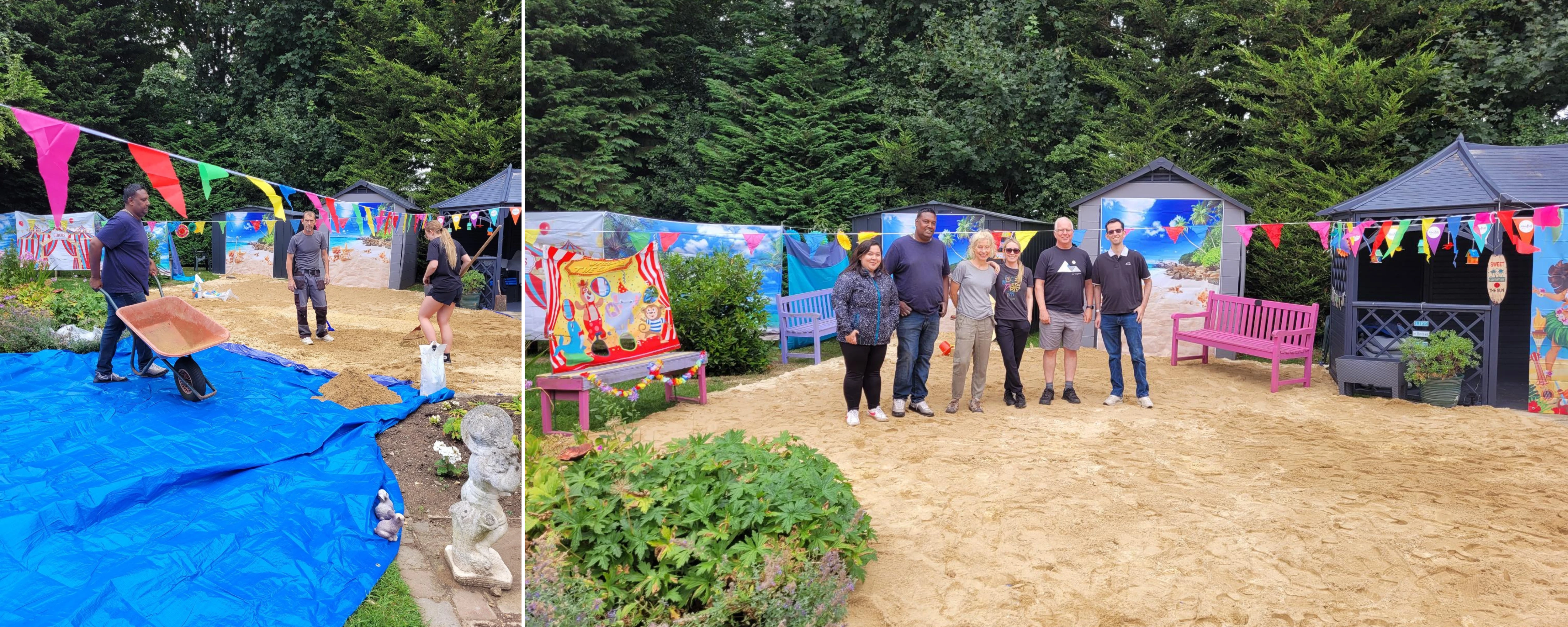 Pratt House garden gets a beach makeover thanks to support teams