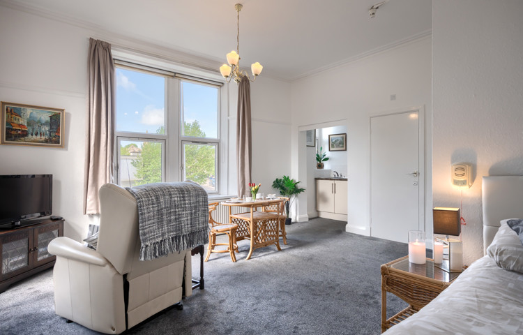 single-bedroom-with-kitchenette-at-Abbeyfield House, Ulverston LA12 0BY