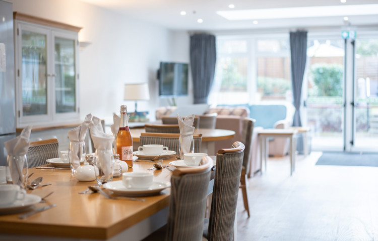 Our dining room with views into the garden