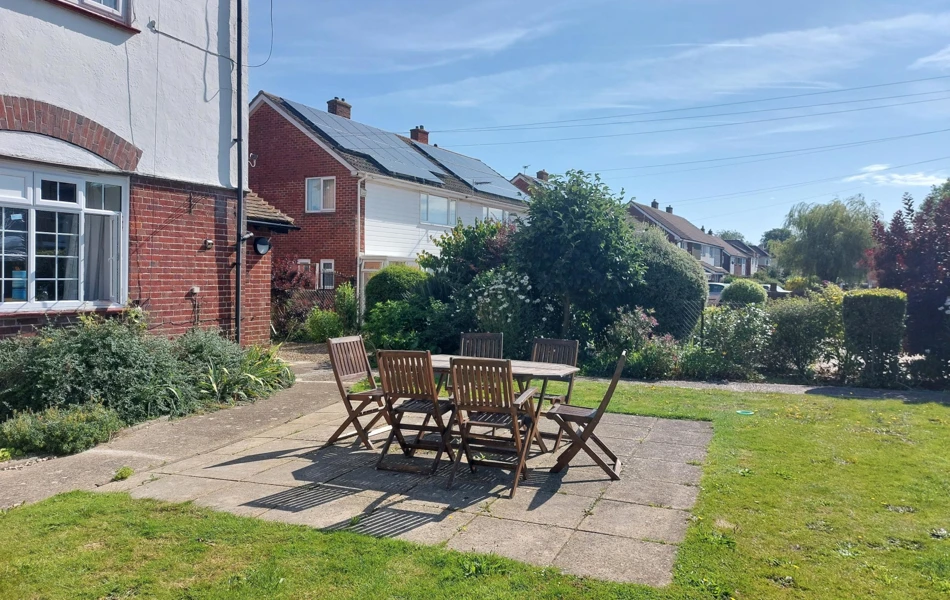 Seating Area In The Garden Where Residents Can Socialise And Relax