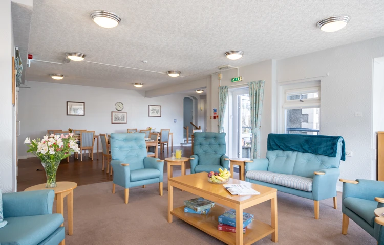 lounge-and-dining-area-at-Abbeyfield House, Ulverston LA12 0BY