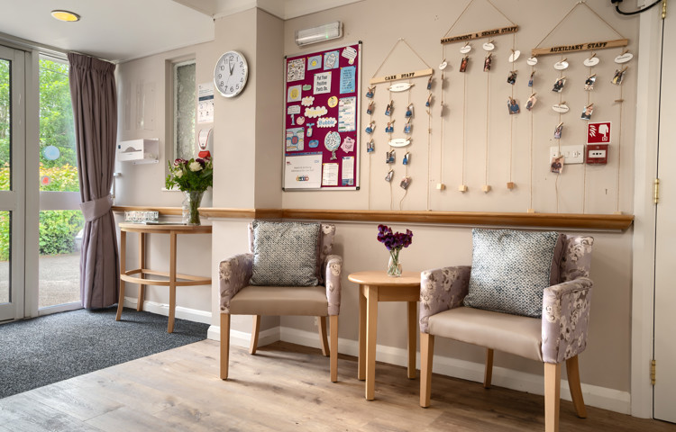 Pratt House reception and staff boards