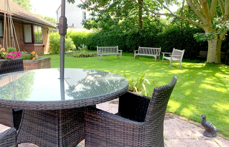 Our garden offers a beautiful outdoor space to enjoy whatever the weather