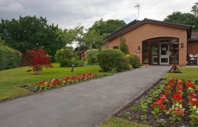 Front garden at Abbeyfield House, Stockport SK6 8DU