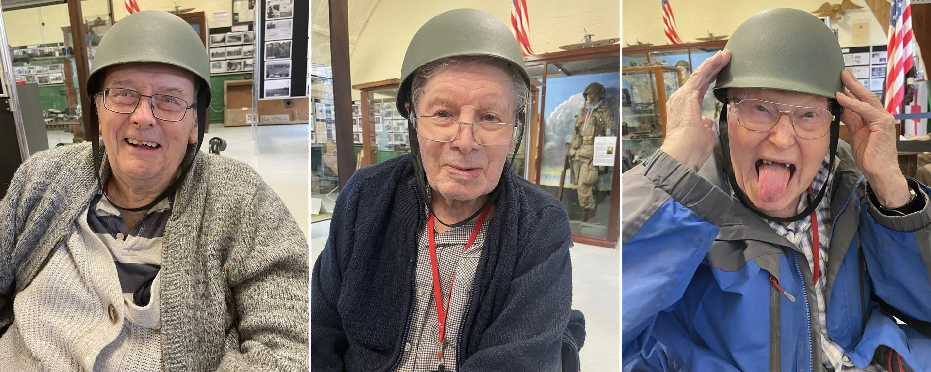 Three of the veteran residents at the centre