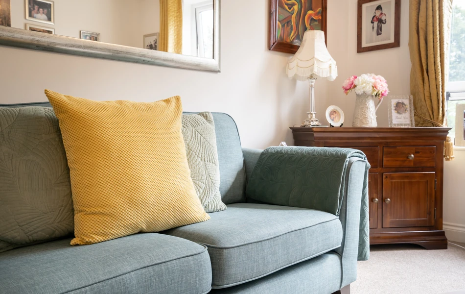Lounge seating in an apartment at Hampton House