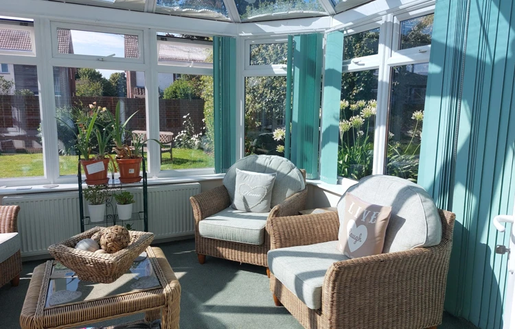Conservatory Overlooking The Beautiful Garden