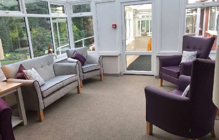 A seating area within a conservatory