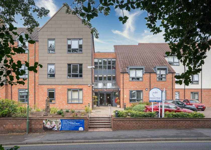 View of entrance to Hampton House, Independent Living in the West Midlands