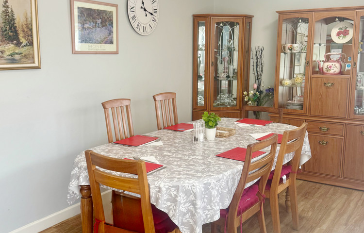 Communal Dining Room At Abbeyfield House In Southampton Where Residents Can Enjoy Shared Meal Times Together